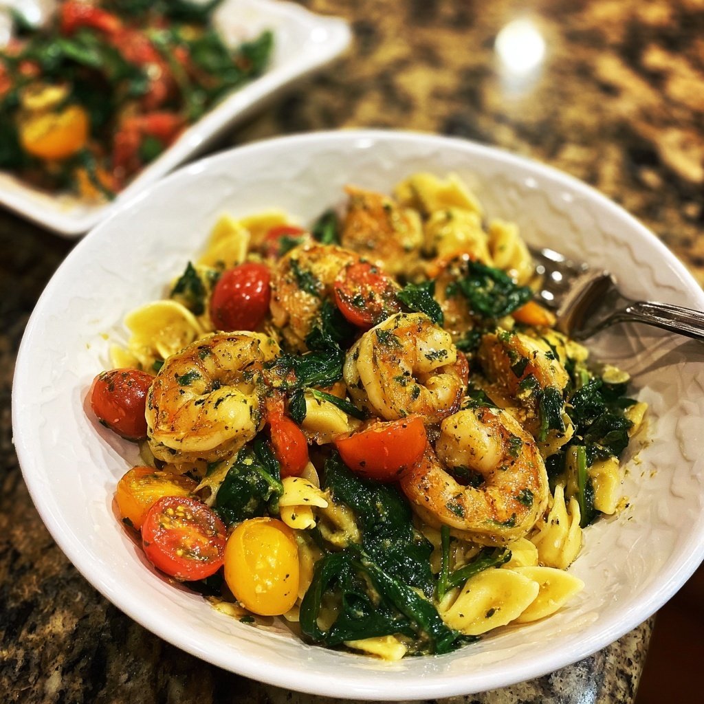Shrimp and Spinach Pasta Salad