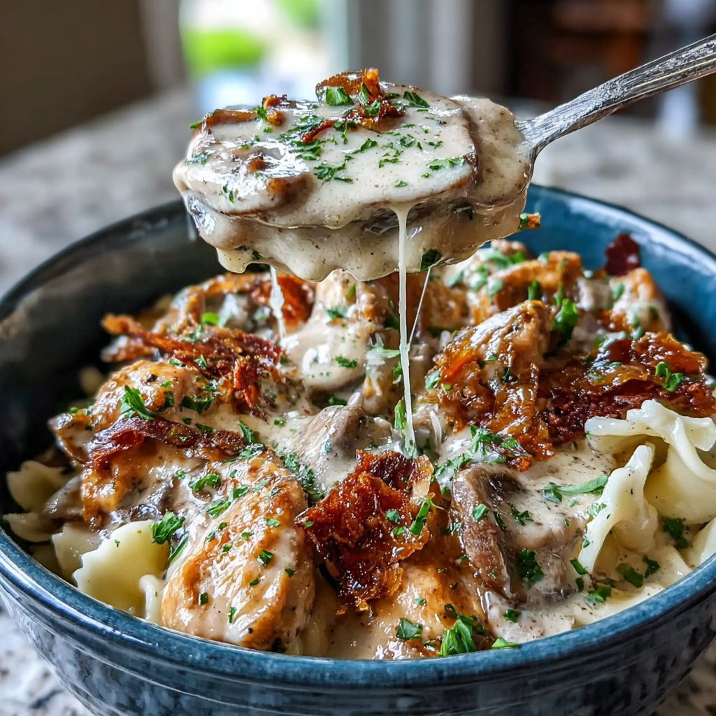 Creamy Chicken Stroganoff Bowl