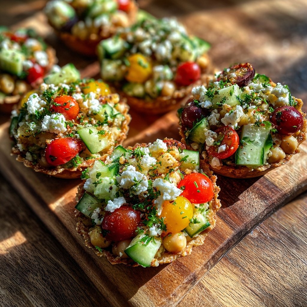 Mediterranean Chickpea Salad Cups