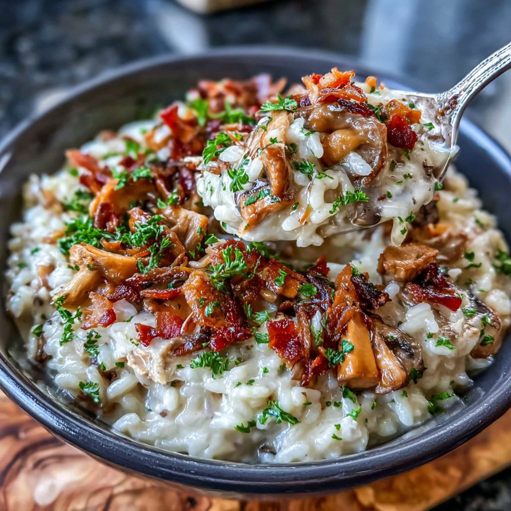Creamy Turkey and Mushroom Risotto