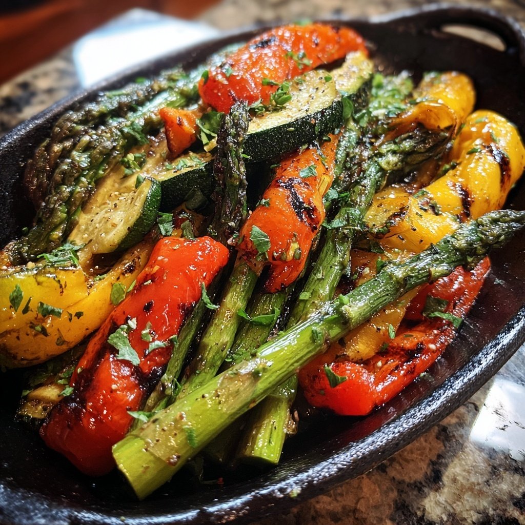 Healthy Lemon Herb Grilled Veggies