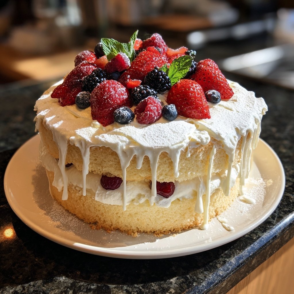 Dessert Vanilla Sponge Cake