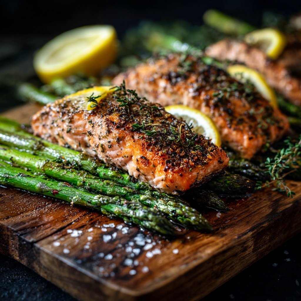 Lemon Thyme Salmon and Asparagus