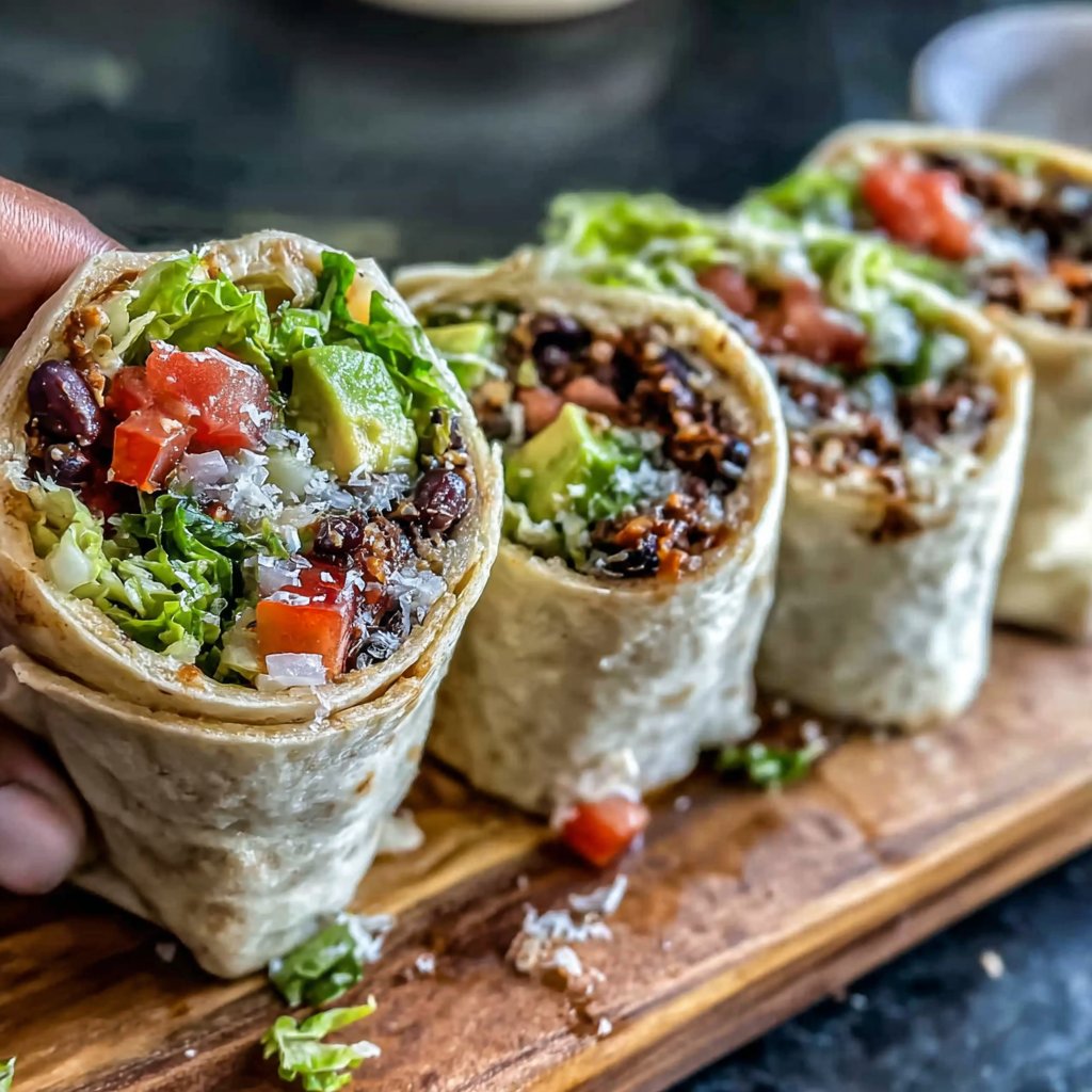 Hearty Black Bean Lunch Wraps